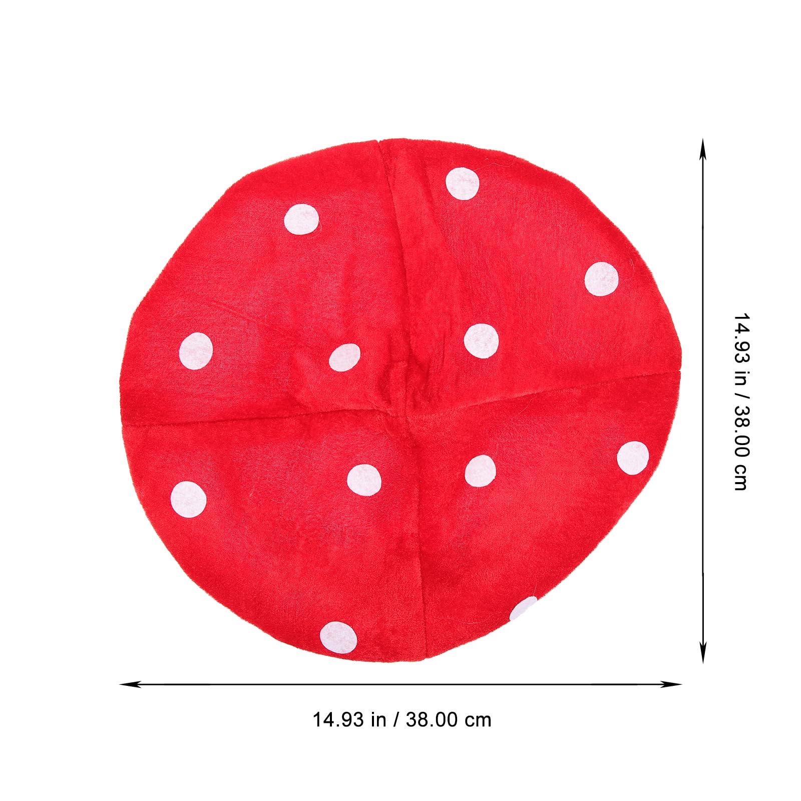 TOYANDONA Kids Mushroom Hat Costume Accessory Red Mushroom Cap for Children S Party Photography Festival Decor and Role Play Soft Comfortable Wear - Image 2