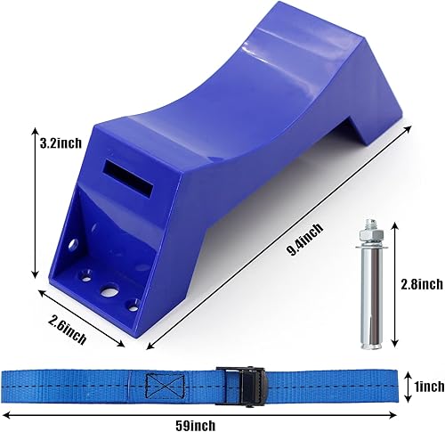Miniatura 9 de TECWAP Soporte para tanque de propano, soporte para cilindro de gas, soporte de pared de cilindro, cilindro de gas ABS duradero con tornillos y