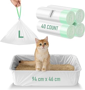 ZOMISIA Cat Litter Tray Liners Extra Large, 40Pcs, 94 x 46cm