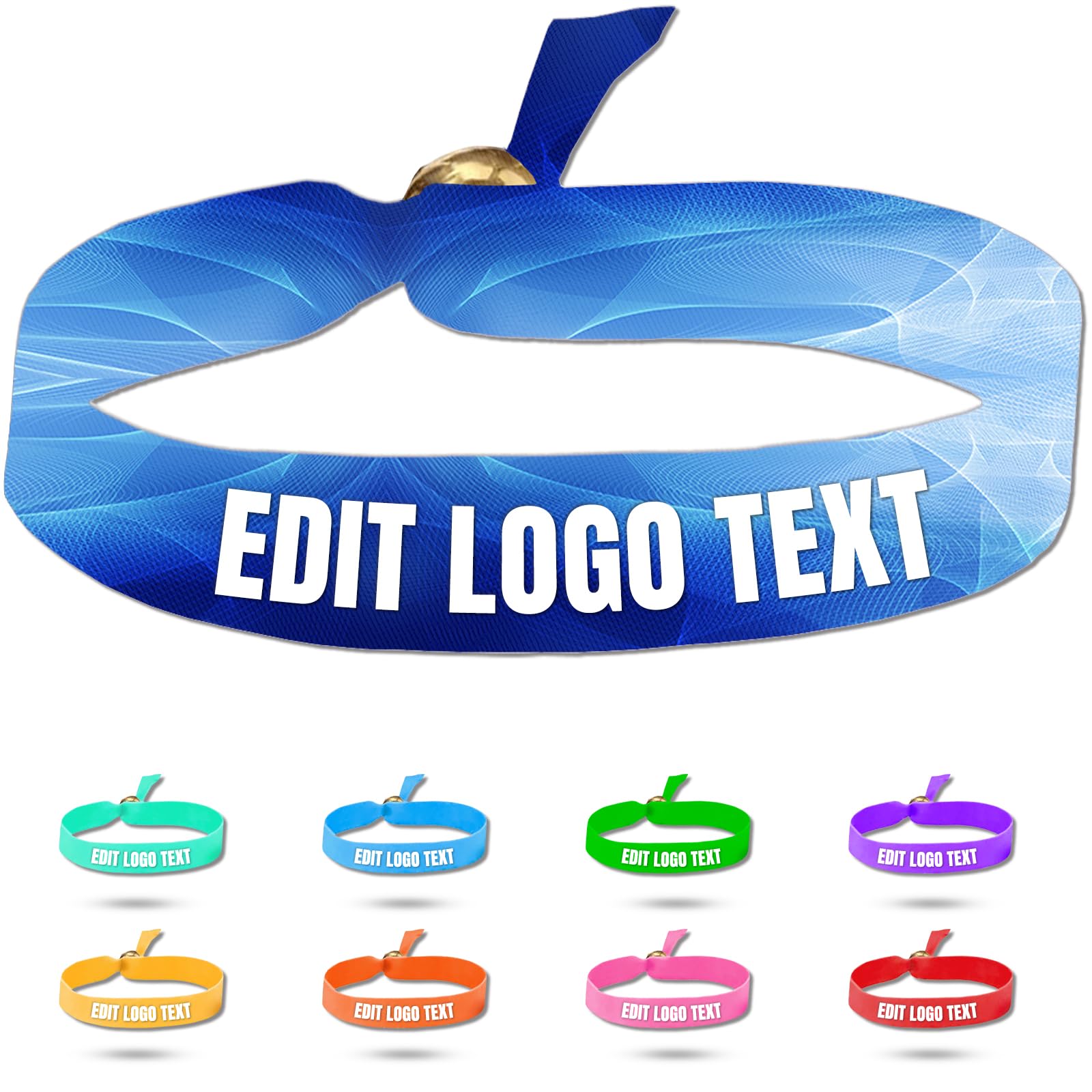 Zkgiftsdz Custom Cloth Wristbands for Events, Personalized VIP Bulk Colored Wrist Bands, Customizable Festival/Concert/Party Bracelets with Logo