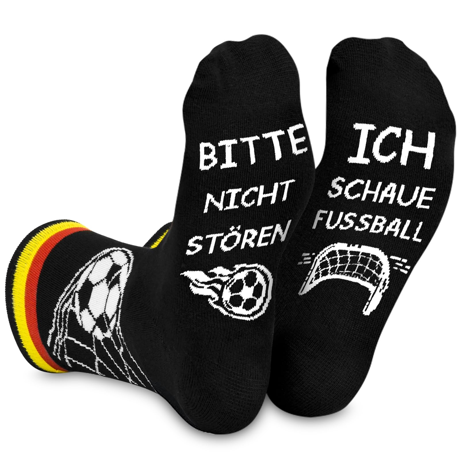 Trustnice Geschenke für Männer Fussball Fanartikel Lustige Socken mit Spruch Bitte Nicht Stören Ich Schaue Fußball - Fussball Geschenke Jungen Kinder Damen Herren Geburtstagsgeschenk Fussball Socken