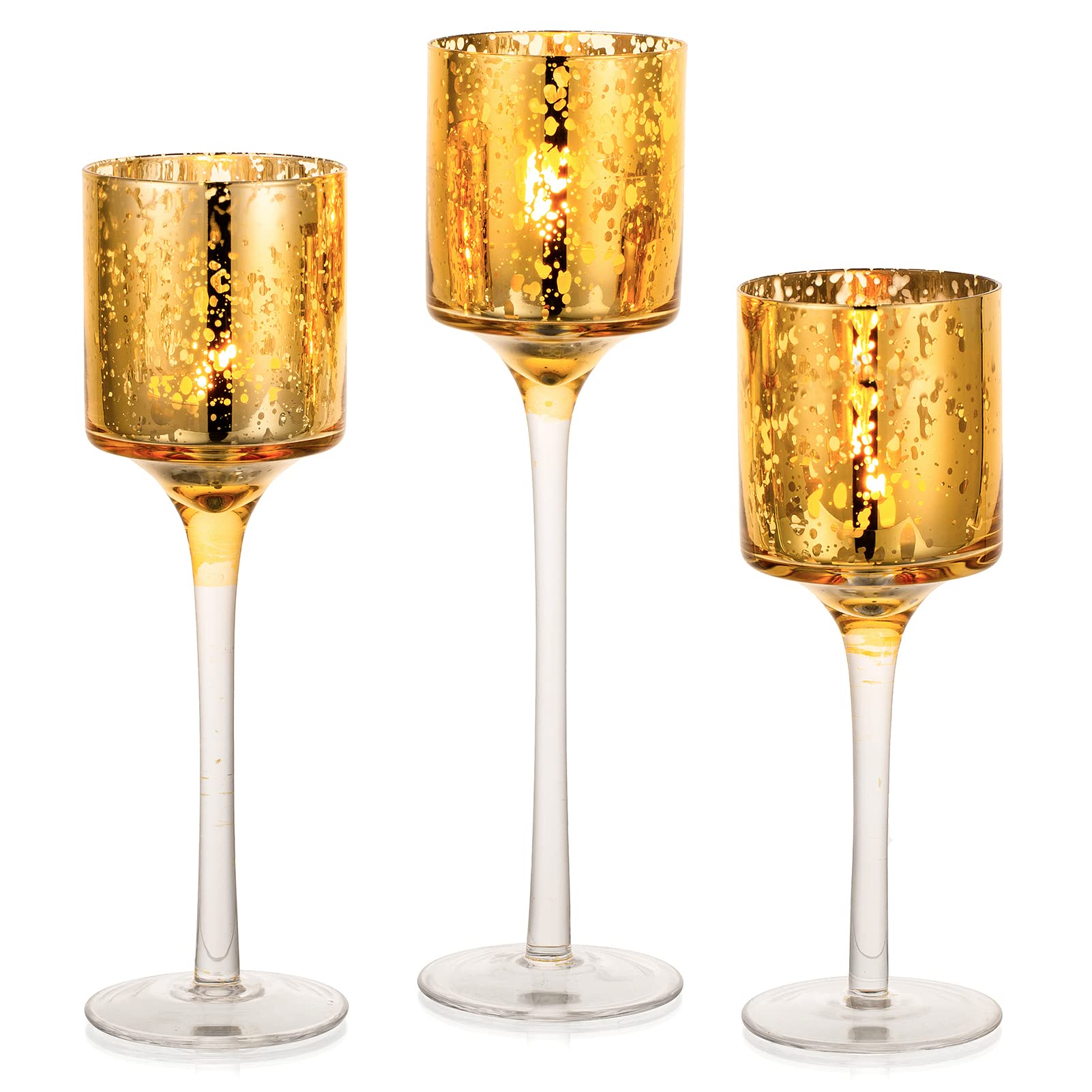 Nuptio Glas Teelichthalter – Set Mit 12 Stück, Klar, Für Votivkerzen