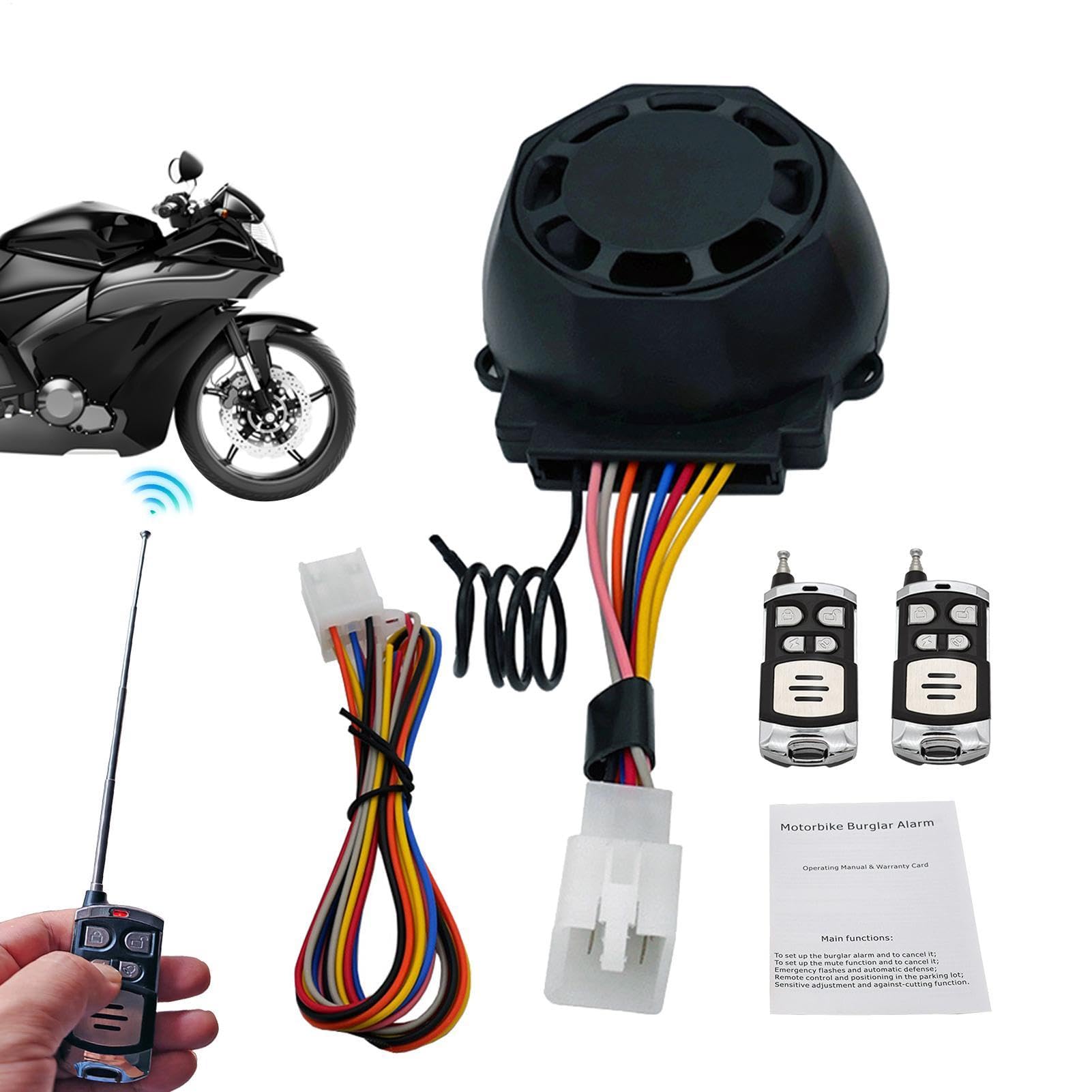 Antifurto Moto Dispositivo Di Allarme Di Sicurezza Impermeabile Per Veicoli | Allarmi Antifurto con Telecomando per Bici, E-Bike, Monopattini Elettrici, Scooter per la Sicurezza in Bicicletta