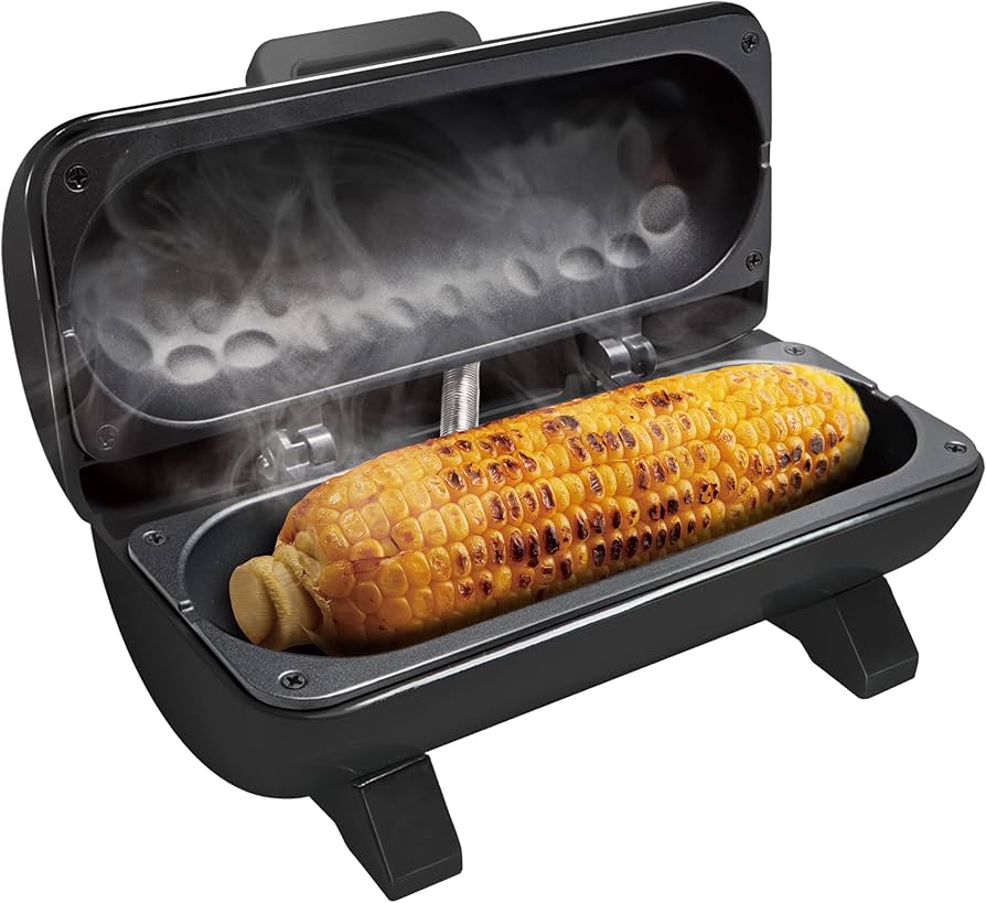 とうもろこし焼き器 Amazon | YSN 焼きとうもろこし 焼き器 黒 | とうもろこし 屋台の味を