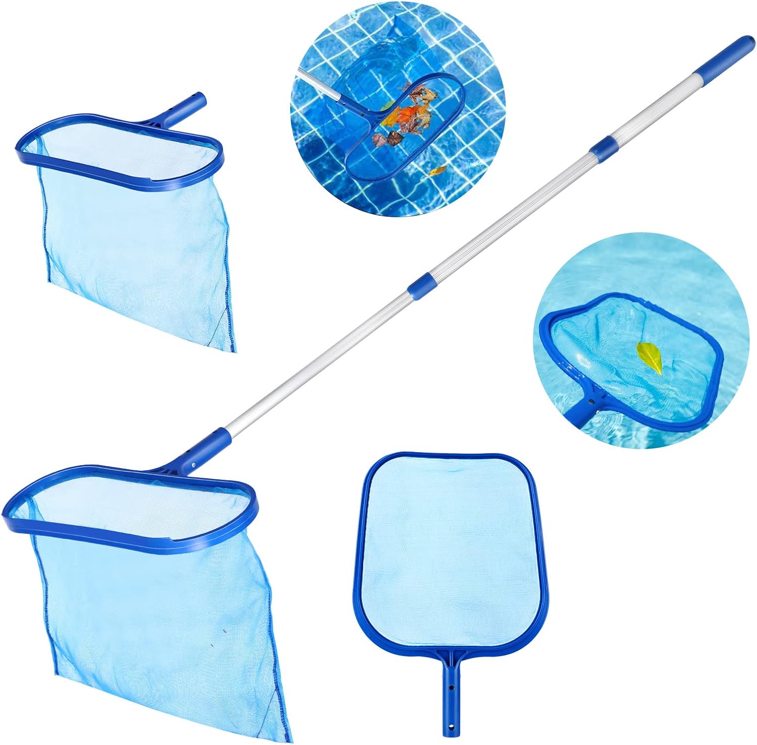 Swimming Pool Skimmer, Tencoz Fine Mesh Pool Net Heavy Duty Deep Bag