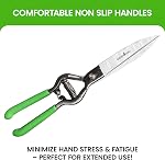 Garden GURU Hand Grass Clipper Scissors – Classic Forged Steel Grass Shears Pruners – Comfort Grip Handles – Perfect for Hand Edging Lawn, Trimming Shrubs & Flowers, Gardening, Landscaping