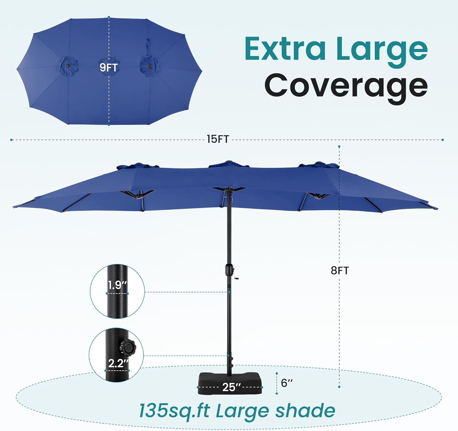 Stay Cool in Style: The SMUG Large Patio Umbrella Review
