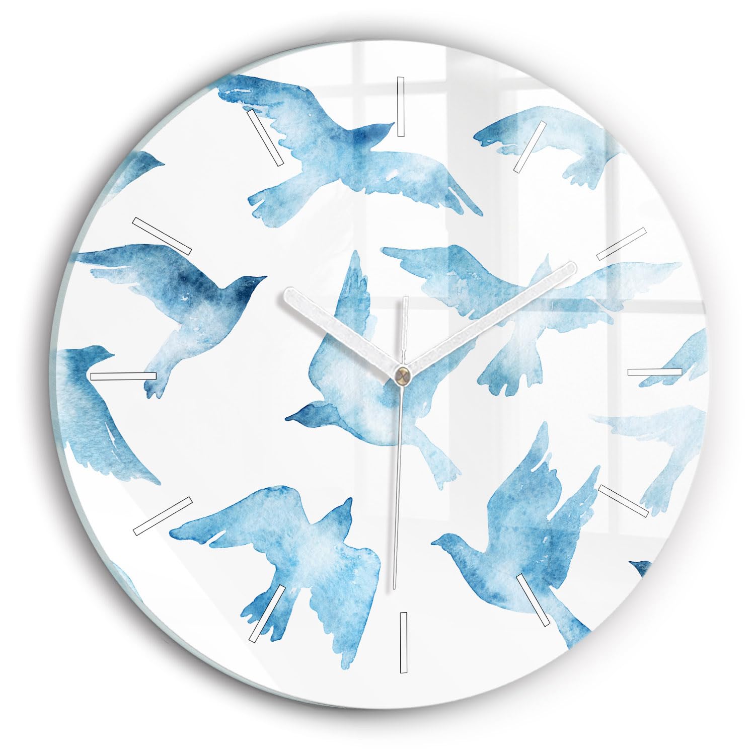 Horlogerie Moderne en Verre Wallfluent 30 cm Finition Qualité supérieure