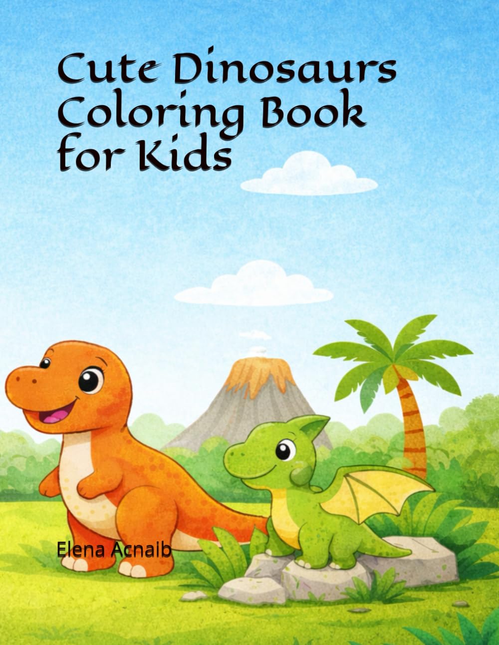 Cute Dinosaurs Coloring Book for Kids