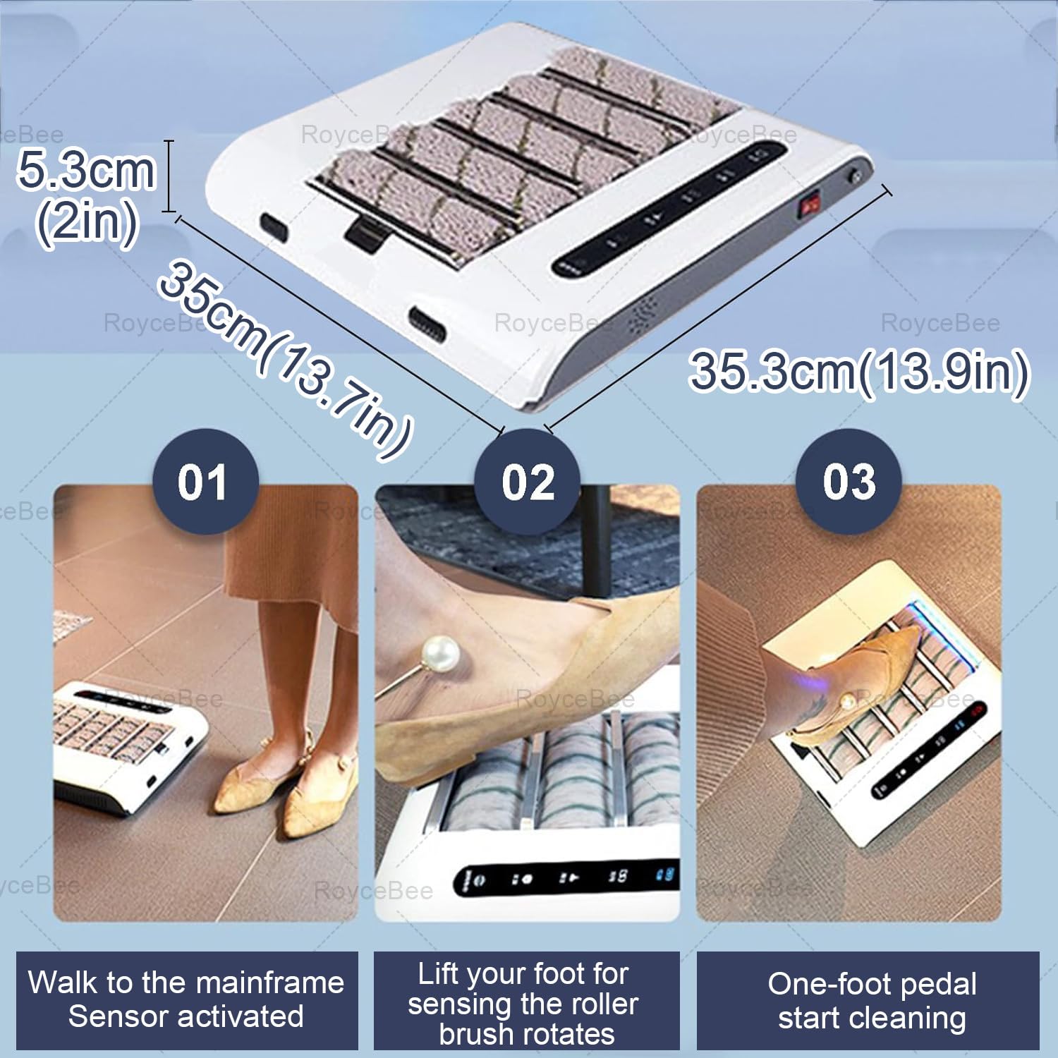 Pulisci Suole Automatico con aspirazione 1000Pa, Senza Acqua, induzione, lucidatrice Intelligente per Scarpe, per Sneakers e Scarpe Outdoor, per Ingresso, casa, Ufficio, Hotel