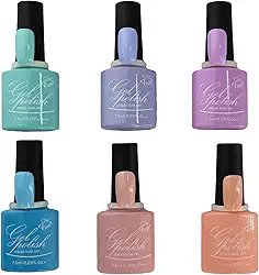 Kit de Esmaltes em Gel Chic & Fun com 6 Unidades, para Unhas UV/LED (6020, Kit 6un)