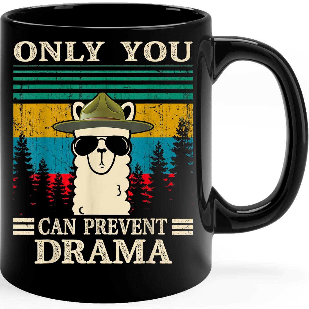 Llama Camping Only You Can Prevent Drama Gifts Men Women Mug Coffee Mug