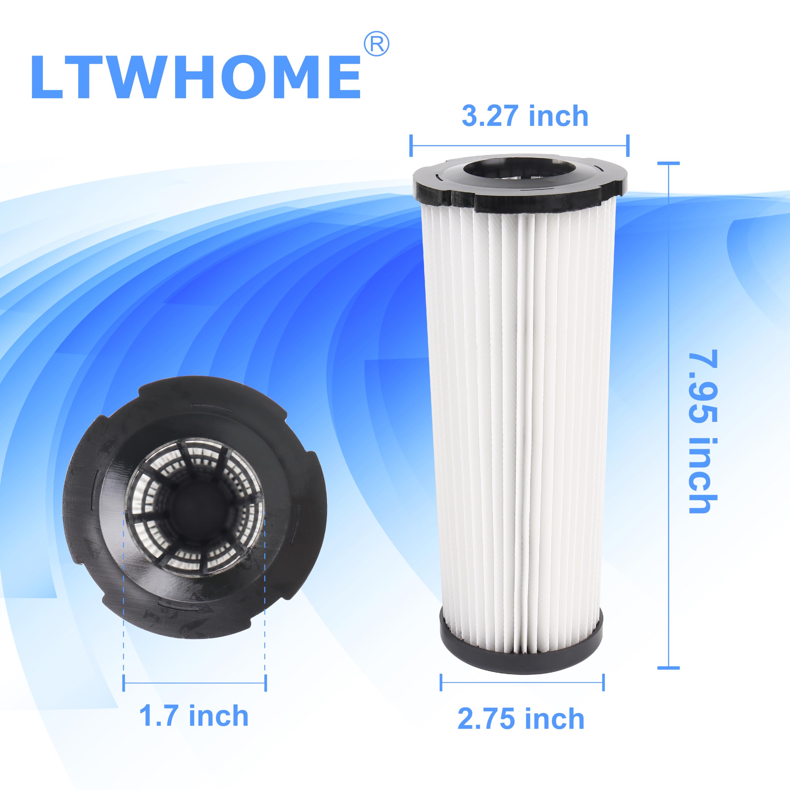 LTWHOME F1 Hepa Filters Suitable for Dirt Devil Vision Vacuum (Pack of 2)