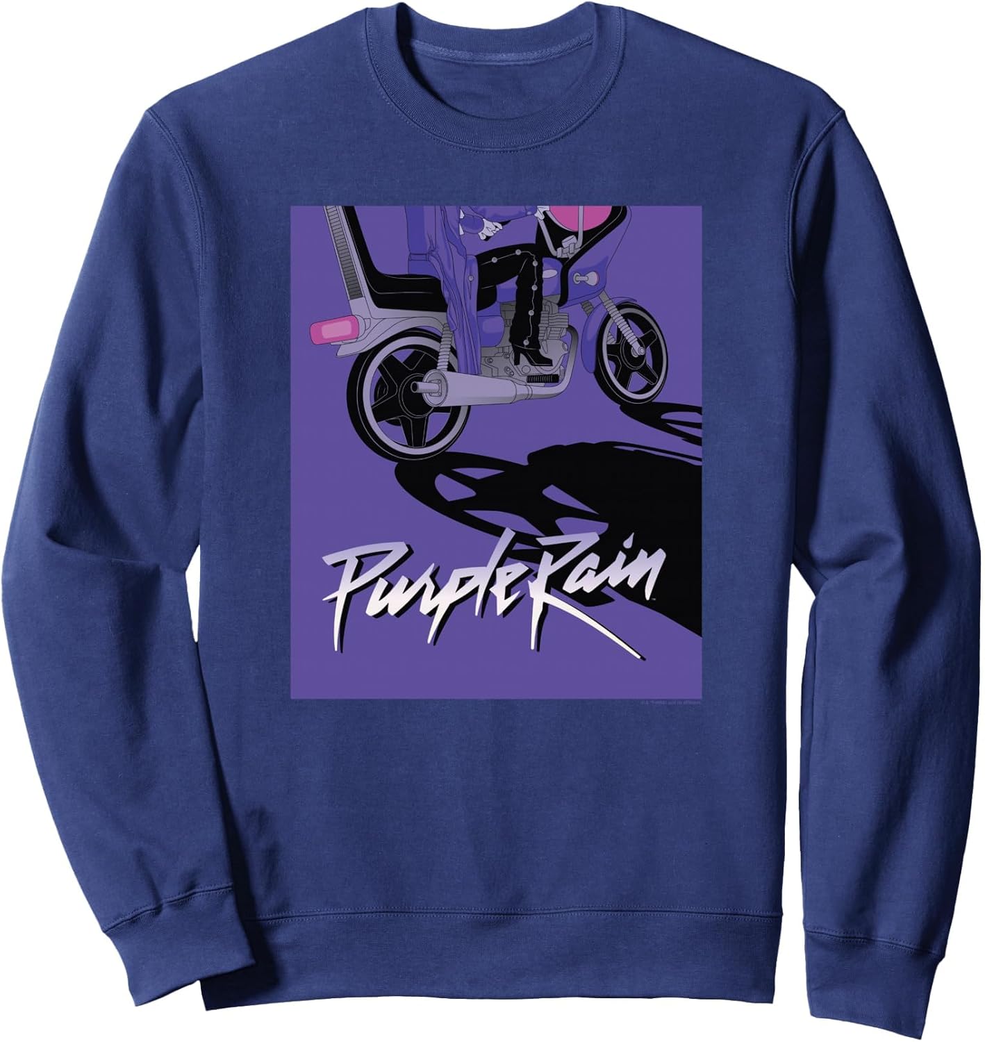 WB100 Purple Rain Prince Motorcycle Album Cover Sketch Sweatshirt