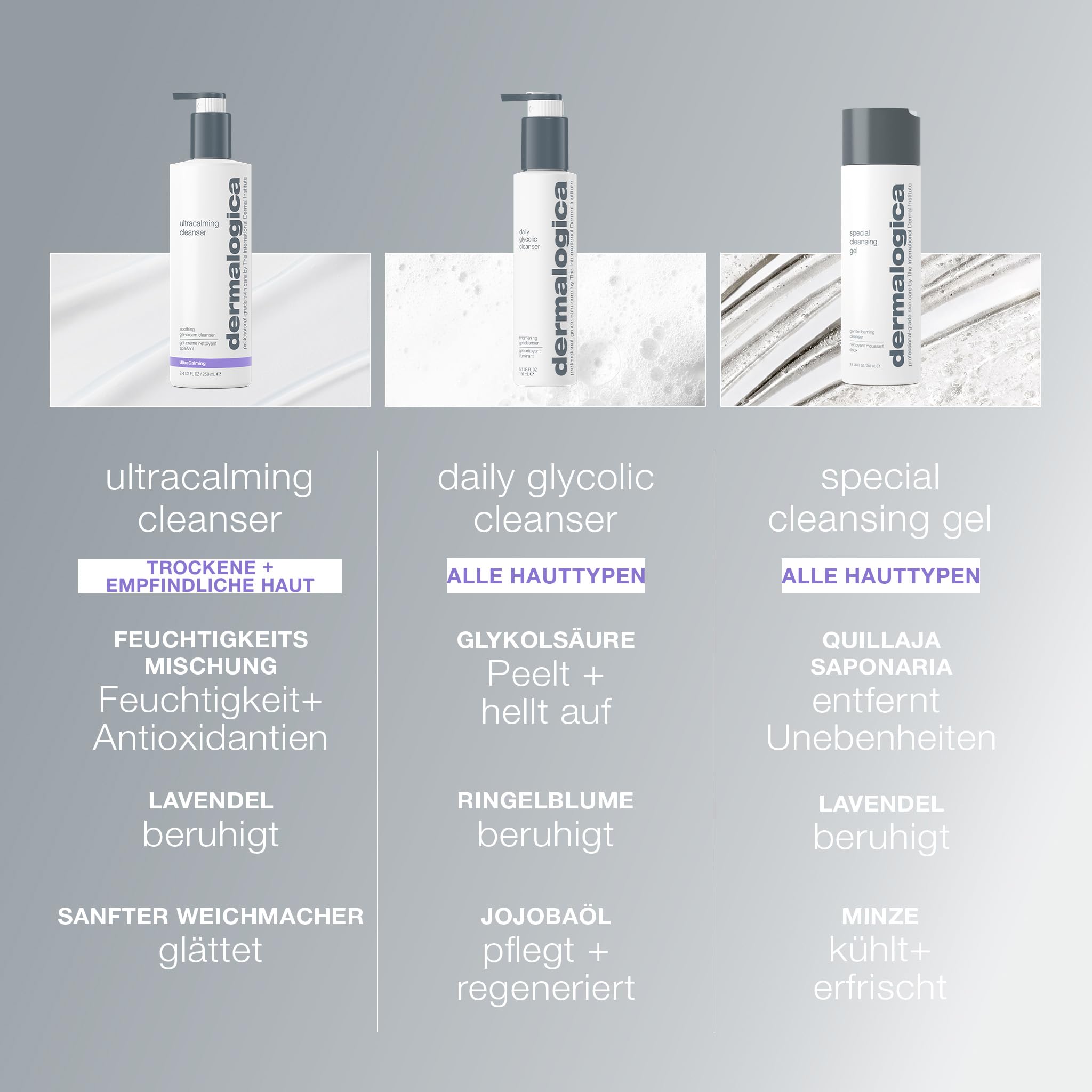 Dermalogica UltraCalming Cleanser für sensible Haut 250ml | Beruhigender Reiniger, der Rötungen und Spannungsgefühle lindert und die Hautbarriere unterstützt.