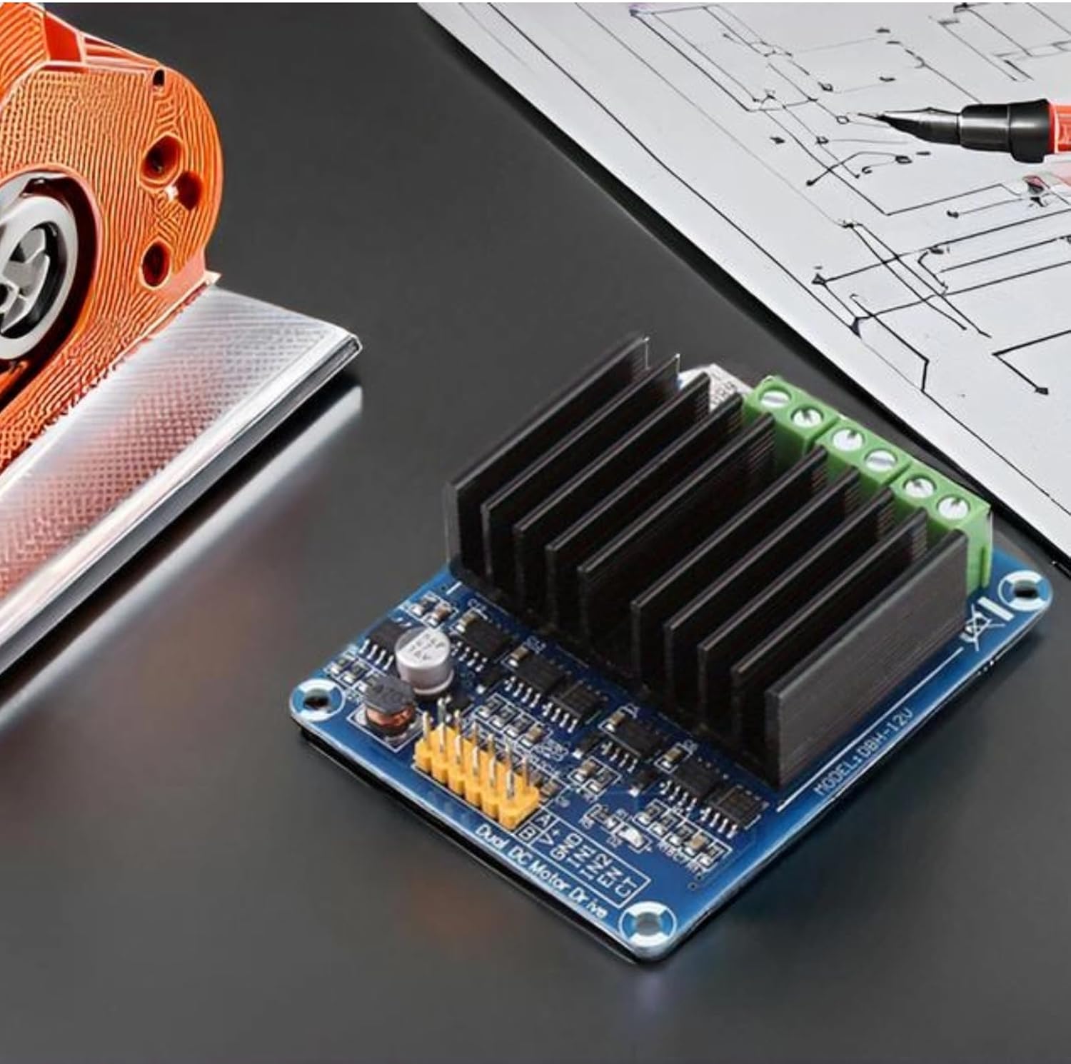 Hilitand H Bridge Motor Driver Board Module DC 5-12V 0A-30A Motor Controller 2 Channel for Smart Car Motor Drive