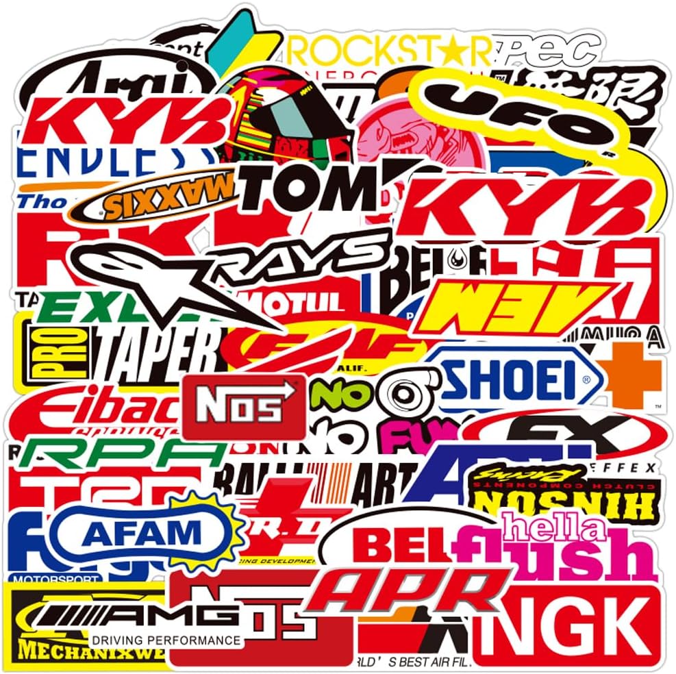 100 pcs/Pack Fashion Motocross Motorcycles Dirt Bike Supercross Stickers No Repetition Sticker Vinyl Cool Skateboard Guitar Travel Case Sticker Water Bottle Laptop Luggage Bicycle Stickers
