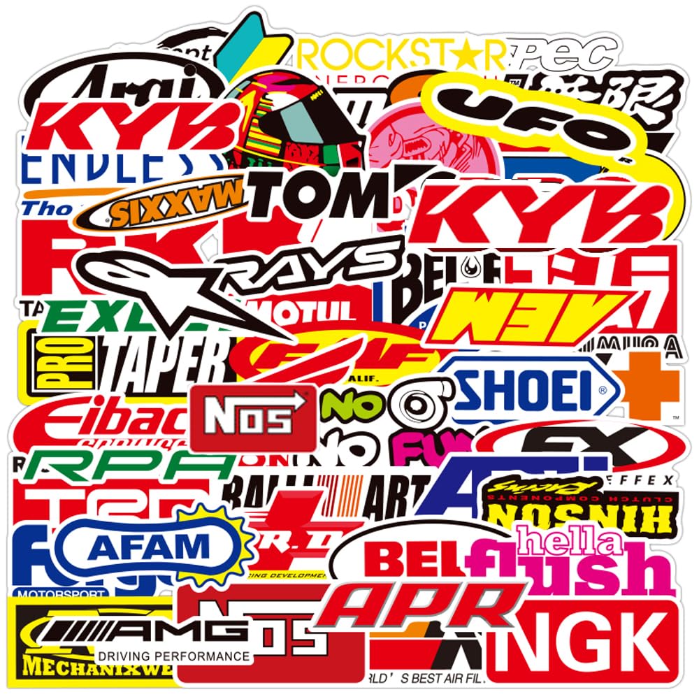 100 pcs/Pack Fashion Motocross Motorcycles Dirt Bike Supercross Stickers No Repetition Sticker Vinyl Cool Skateboard Guitar Travel Case Sticker Water Bottle Laptop Luggage Bicycle Stickers