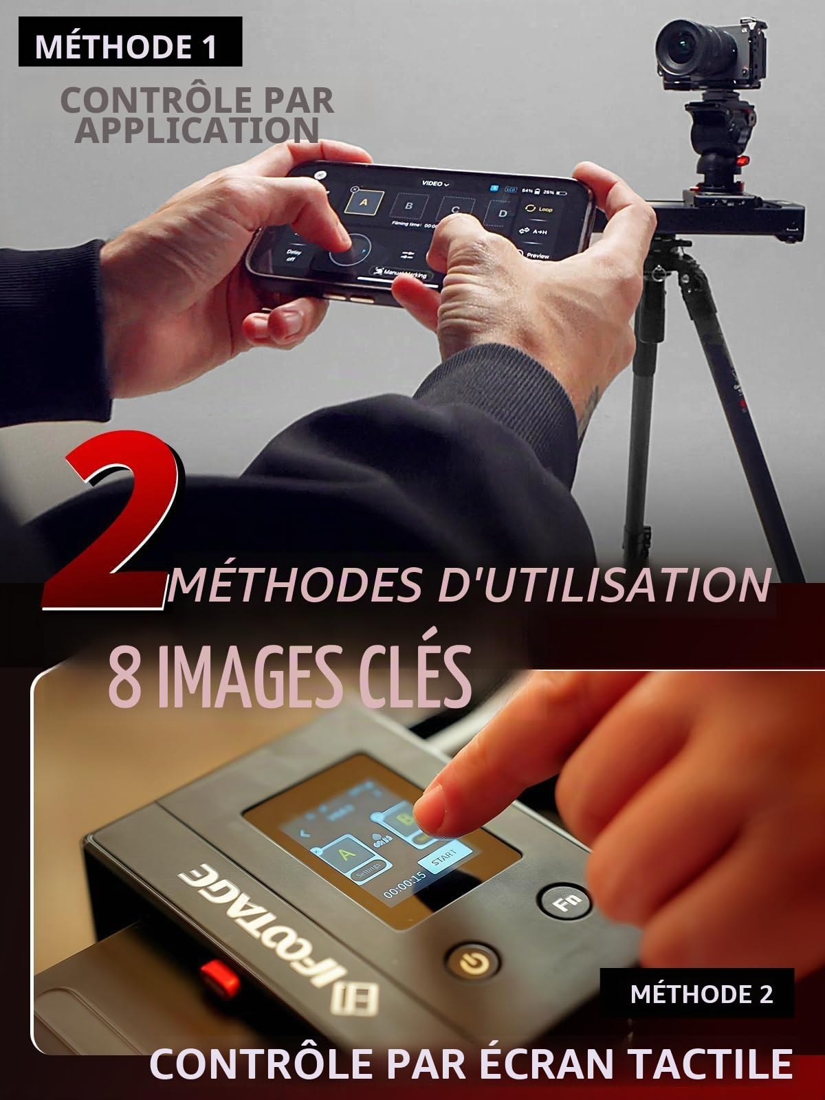IFOOTAGE Shark Slider Nano II-660, Slider Motorisé 66cm pour Caméra et Téléphone, avec Suivi d'Objet, 6 Modes de Shoots (Vidéo, Timelapse, Animation)
