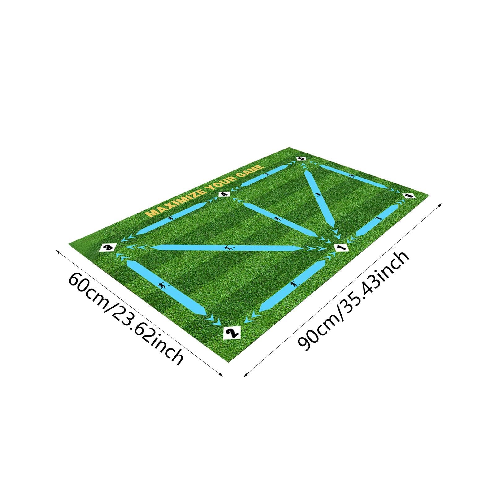 Tapis D'entraînement de Football, Moquette, Antidérapant et Facile à Transporter, Tapis D'entraînement de Dribble Pliable en Polyester pour en, 60 Cm X 90 Cm