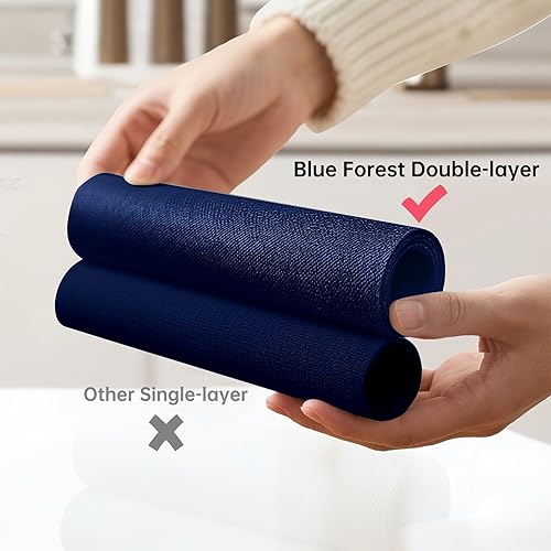 Miniatura 6 de Blue Forest Juego de 4 manteles individuales rectangulares de yute natural  Doble capa gruesa para mayor durabilidad  Resistente al calor  Lavable a