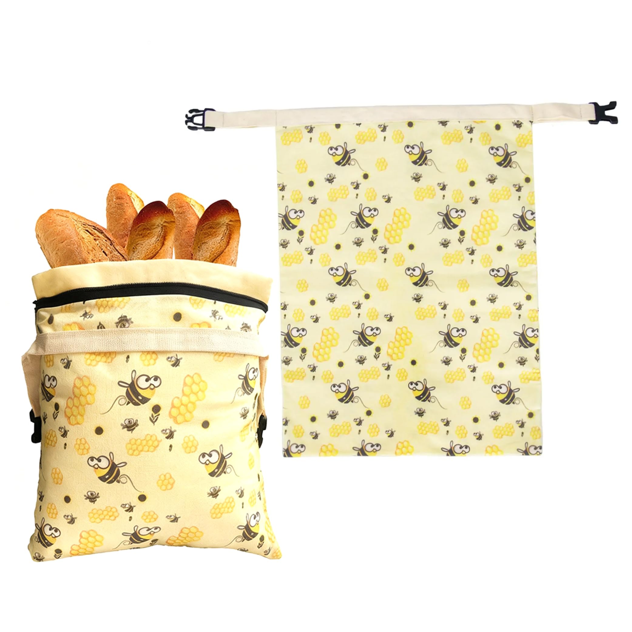 Ginwrek beeswax bread bags for sourdough Beeswax Bread Bags For Homemade, 2pcs For Sourdough, Reusable Organic Food Storage Homemade (natural)
