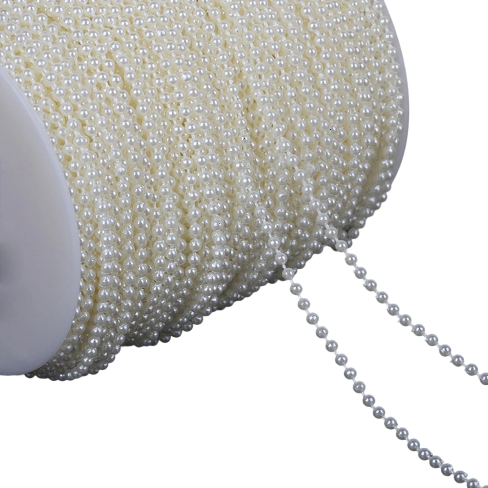 NEWFT Artificial Pearls Beads String Chain for Art Craft Imitation Pearls String Beads for Bouquets Wedding Decoration Bridals Bouquets