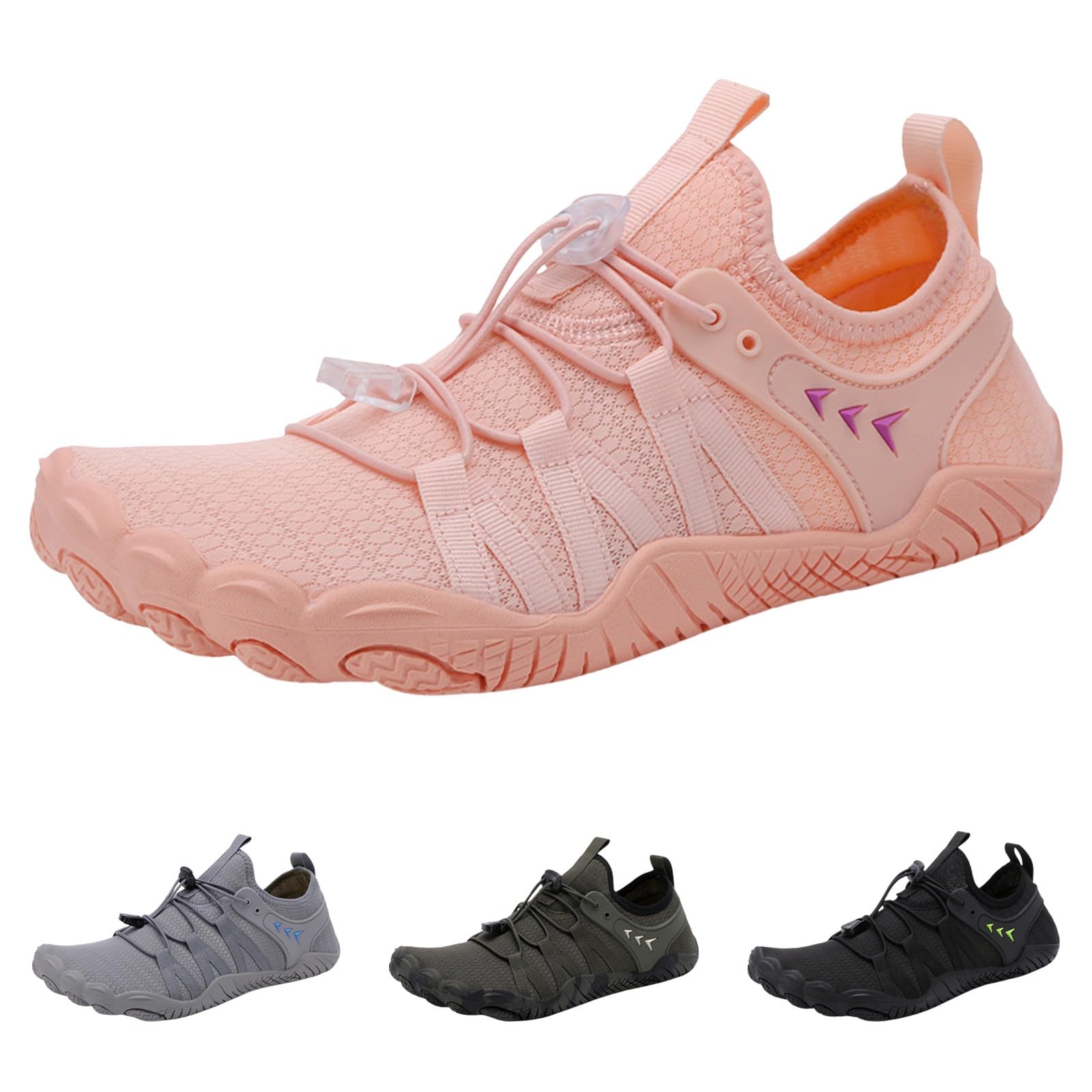 barfußschuhe damen sommer wasserschuhe frauen schnelltrocknende badeschuhe mit rutschfester sohle wasserschuhe atmungsaktive fitnessschuhe unisex trailrunning-schuhe yoga zehenschuhe poolschuhe