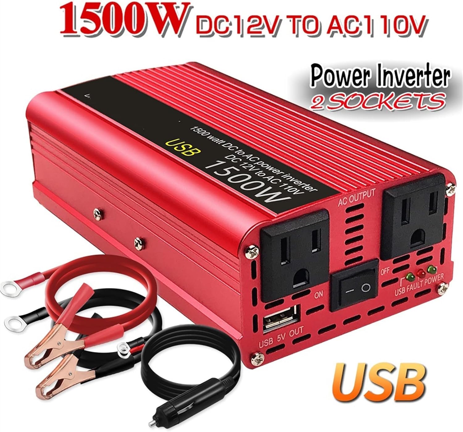 品質検査済 Name Color カーアダプター 1500wピークカー アウト ファミリーデジタルディスプレイ純粋な正弦波パワーインバーター キャンプボートコンバーター電源インバーター 自動車充電インバータ00w 00w O Size インバーター コンバーター