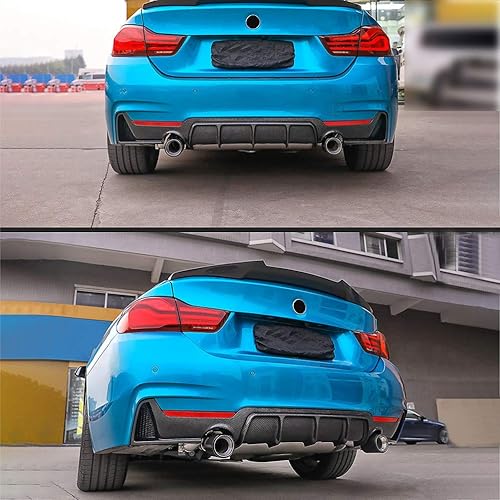 Miniatura 2 de NINTE Difusor trasero para BMW Serie 4 F32 F33 F36 2014-2020 | M Performance ABS Revestimiento de fibra de carbono Balón de parachoques inferior