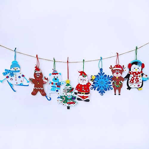 Miniatura 4 de Winlyn 24 juegos de manualidades de Navidad, manualidades de invierno, adornos de Navidad, decoraciones de arte, juegos de espuma, Papá Noel, reno,