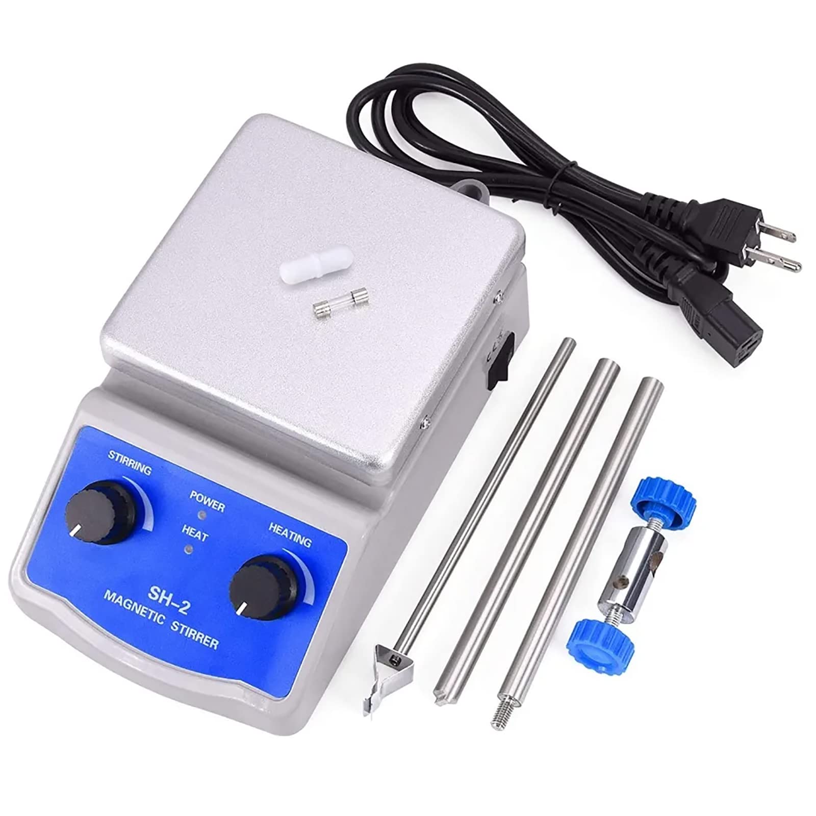 Placa caliente agitadora magnética de laboratorio, temperatura constante de 180 W, capacidad máxima de 1000 ml, control de velocidad de 0 a 1600 rpm para uso escolar y laboratorio