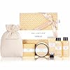 Spa Luxetique Gift Sets for Women Relaxing - 5 Pcs Vanilla Luxury Bath Set, Beauty Birthday Valentines Day Gifts for Her