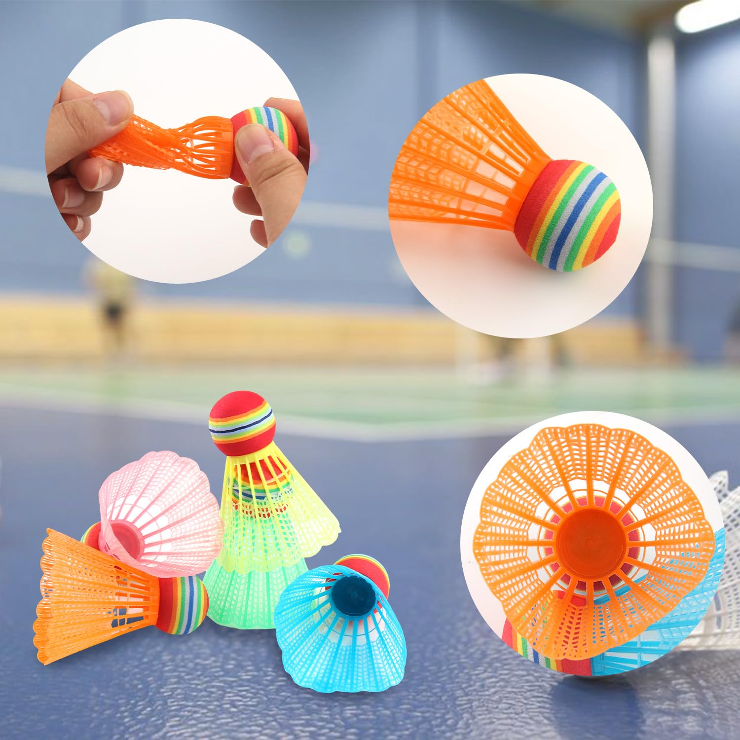 chenyu 20 Pezzi Volano Badminton Volani Plastica Badminton Colori Palline da Badminton Stalla e Durevole Palle di Badminton per Allenamento e Competizione Interni e Esterni Sport
