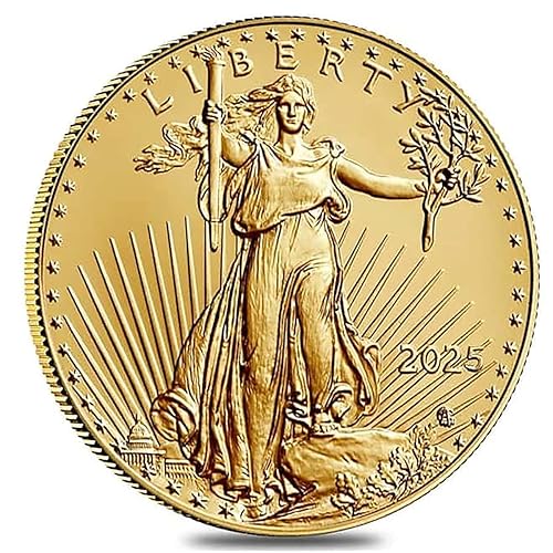 Miniatura 6 de 2025 American Gold Eagle 110th Ounce Gold Coin .9167 Fine Gold in Black Tetra Holder - Smyrnacoin - Dollar Uncirculated