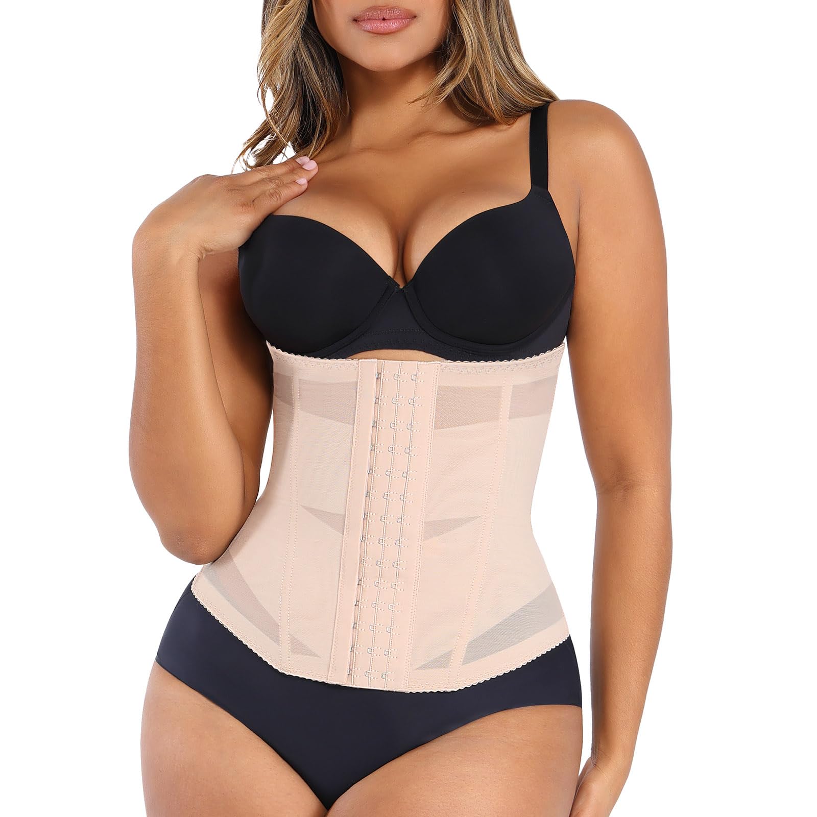 Lover-Beauty Waist Trainer for Women Tummy Control Body Shaper Mesh Corset Waist Cincher Corset Shapewear Compression Girdle