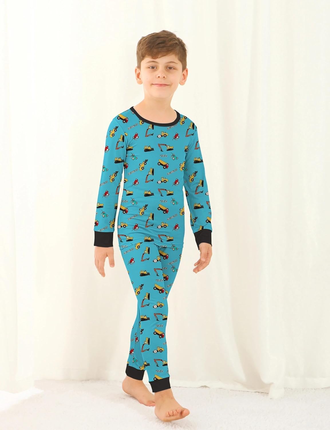 Jimonda Kids Soft Pajamas Sets 2-Piece Toddler Long Sleeve Sleepwear For Girls Boys Top And Pants Outdoor Pjs Size 24M-12Y - Image 2