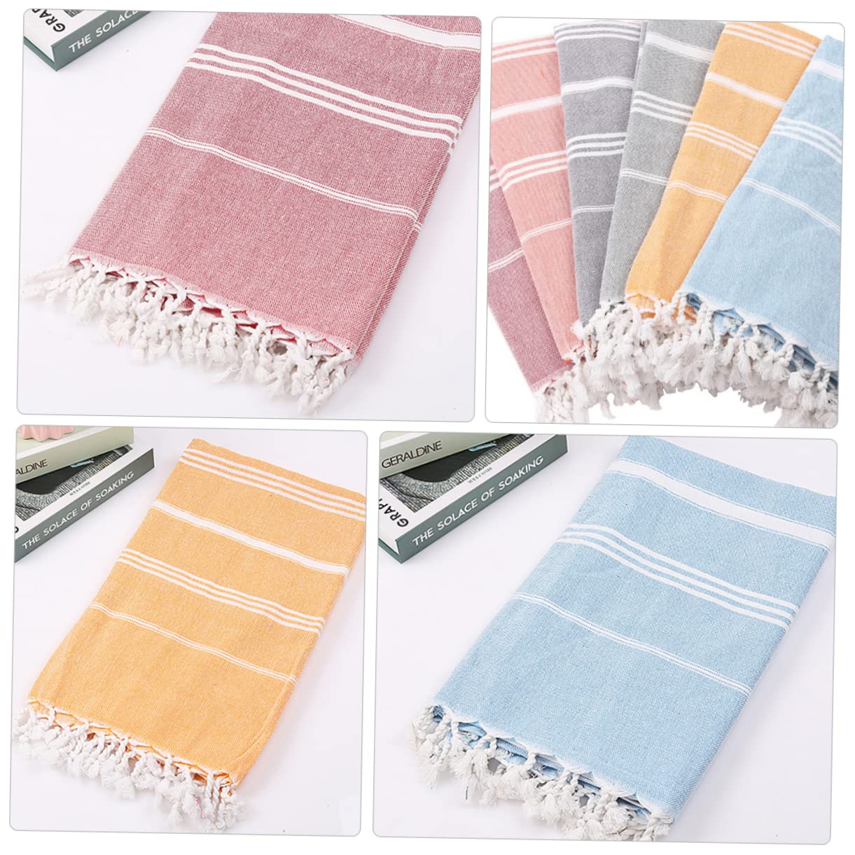 Telo Mare Frange 3 Pezzi in Fibre Bianco, Morbido e Bello | Teli Bagno, Asciugamano da Spiaggia, Asciugamano Mare Donna, Teli Mare Spiaggia, Asciugamani per Bagno, Vacanze Estive
