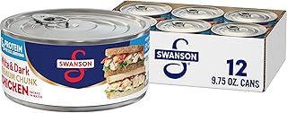 Swanson White and Dark Premium Chunk Canned Chicken Breast in Water, 9.75 OZ Can (Case of 12)