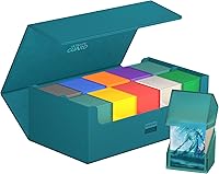 Vista 62 de Ultimate Guard Arkhive 400+, Deck Case for 400 Double-Sleeved TCG Cards, Petrol, Compatible with Boulders, Magnetic Closure & Microfiber Inner Lining