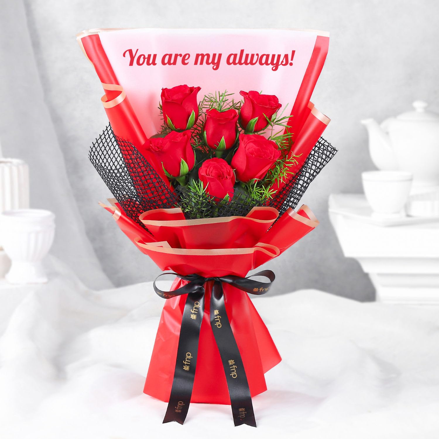 FNP Red Rose Reverie For Birthday Gift, Anniversary Gift, Women's Day Gift, Valentine's Day Gift & Gift For Special Occasion, Wedding Flower Bouquet, Fresh Flower Wedding Gift-picture-30