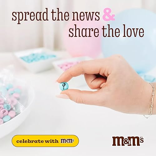 Miniatura 10 de M&M'S - Caramelos de chocolate con leche para bebé (20 unidades), perfectos para fiestas de revelación de género, regalos de fiesta de bebé y