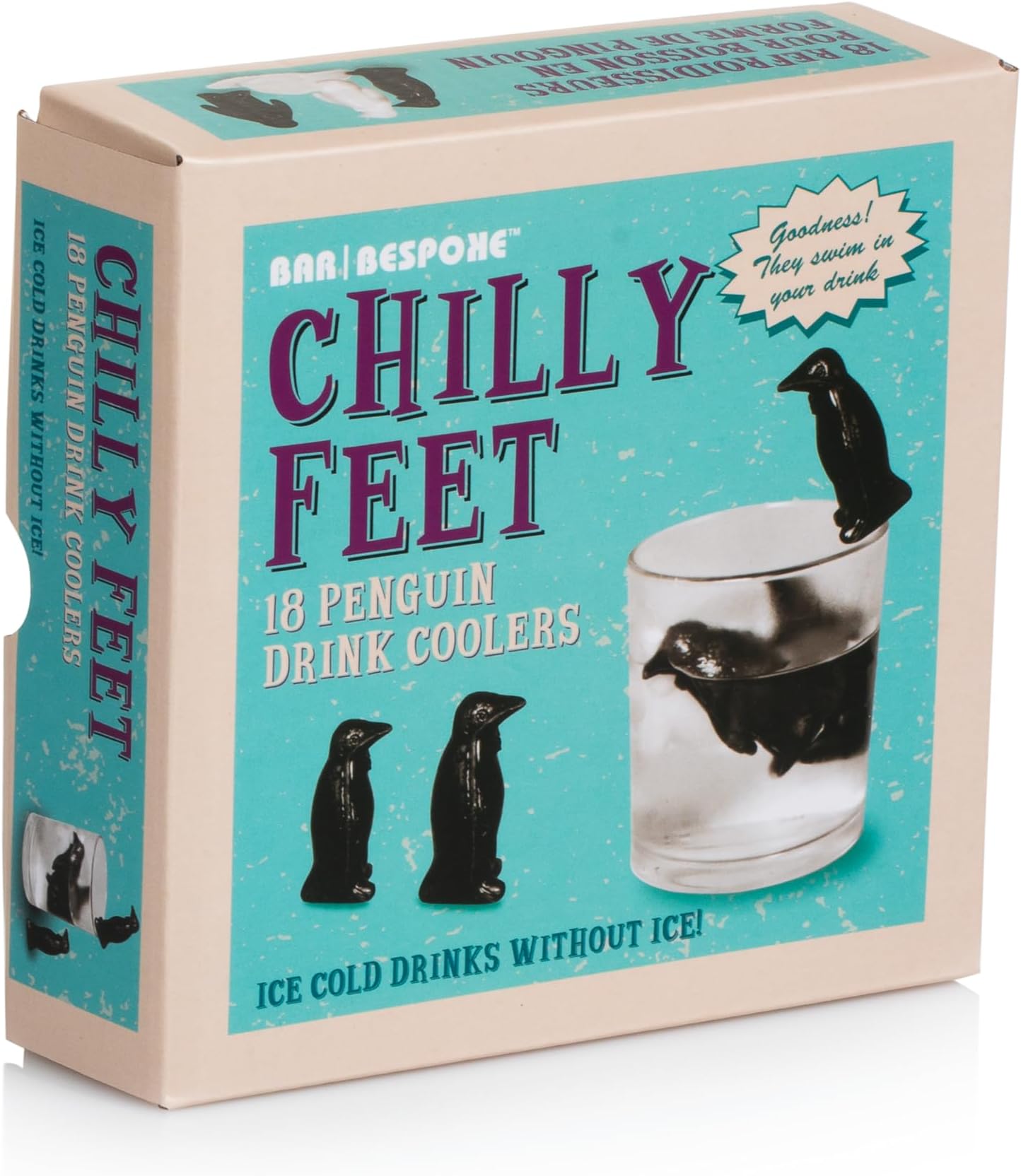 Bar Originale Chilly Feet Drink Ice Coolers Cube shapped Penguins