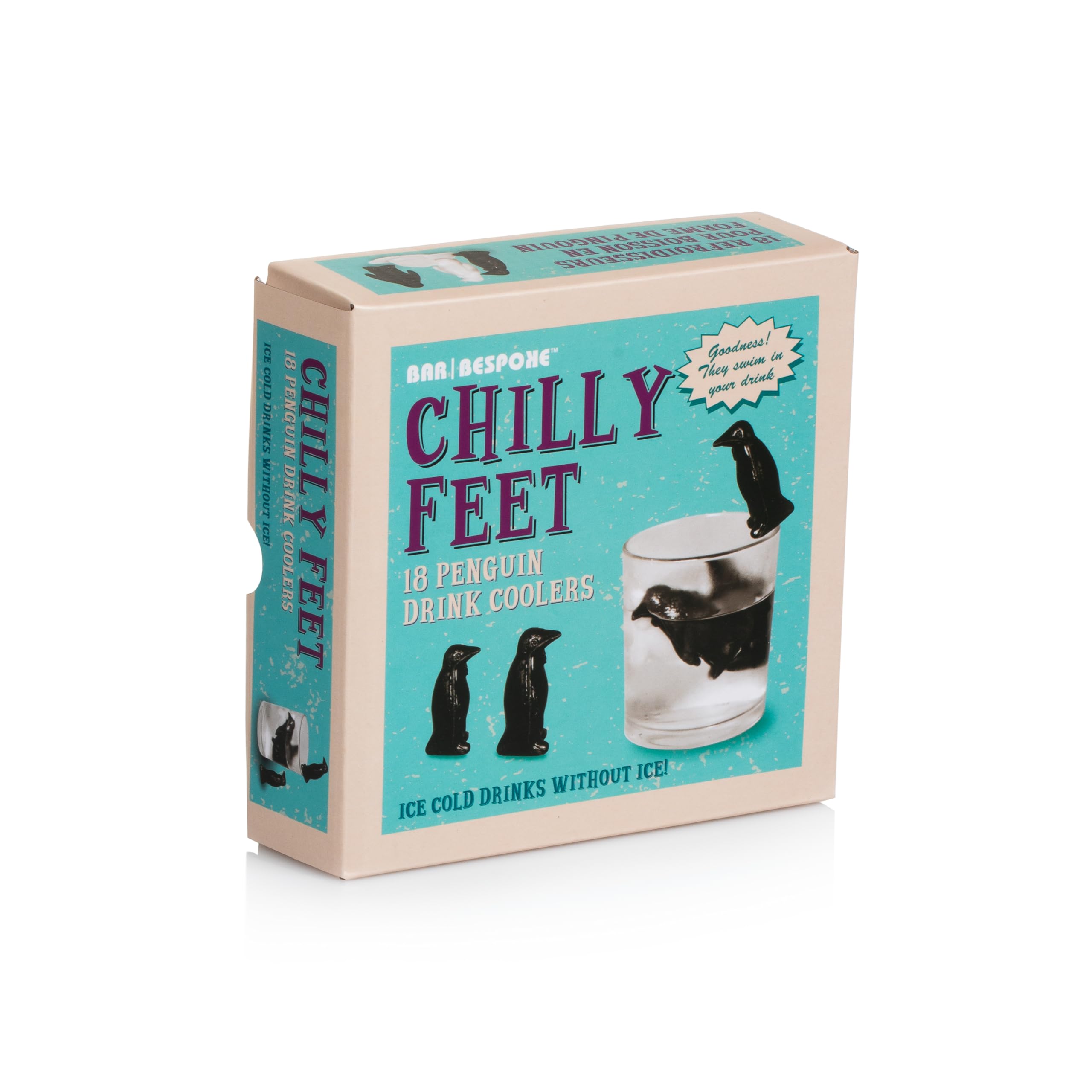 – Bar Originale Chilly Feet Drink Ice Coolers Cube shapped Penguins