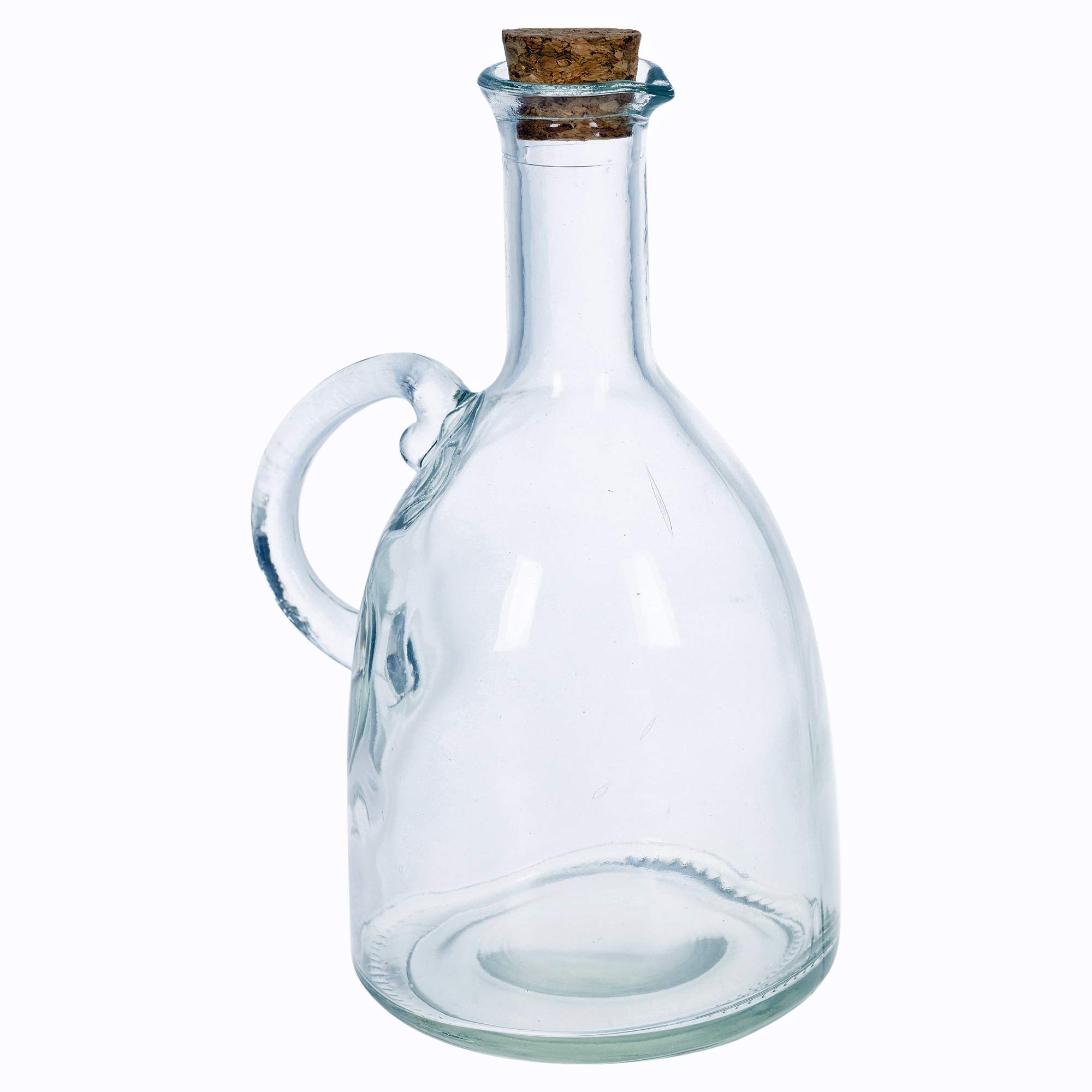 Urbn-Chef 3 Piece Glass Oil And Vinegar Set Cruet Condiment Dispenser Bottle Struggle Cork Lid (3, 500Ml)