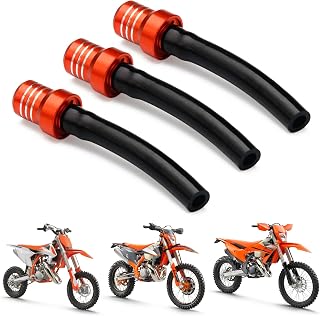 Dirt Bike Gas Cap Vent Hose 3 Pcs Fuel Tank Valve Tube Breather CNC Universal for 50-450cc SX SXF XC XCF EXC EXCF XCW XCFW EC ATV Dirt Pit Bike Orange