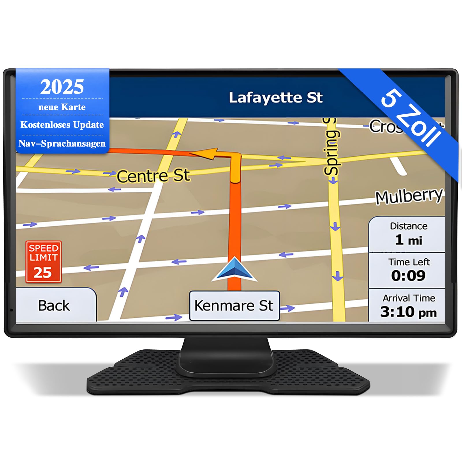 Navi für wohnmobile 5 Zoll,Navigationsgerät,LKW navigationsgeräte GPS Auto Echtzeit-Verkehr mit HD Display und Sprachsteuerung Europa-Karte für Langstrecke,Stadtfahrten und Reisen (5 Zoll)