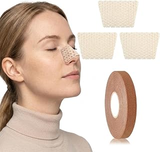 Thermoplastic Nasal Splint & Facial Lift Tape Kit,Alcohol-Free Electricity-Free Nose Fixation & Lifting Set,Reusable Trapezoidal Nose Clip with Elastic Bandage,Beauty Care Accessories (4-Piece Set)