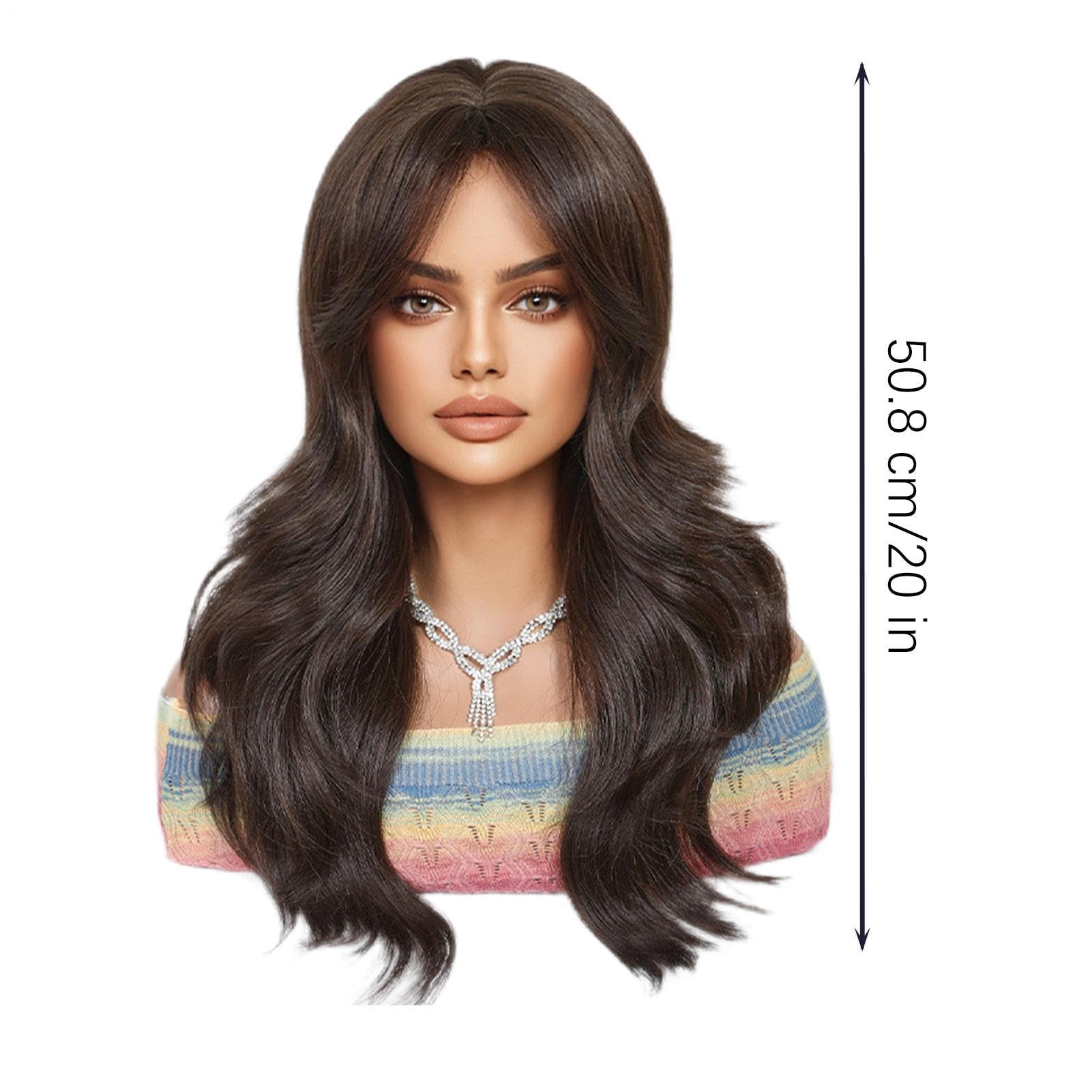 Donne parrucche per capelli naturali, parrucche da costume da donna Wavy