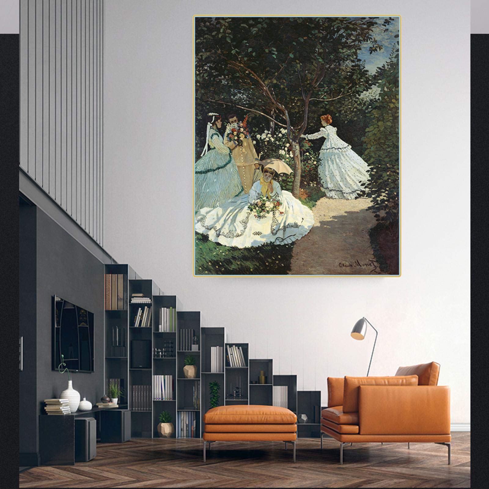 Amazon｜クロード・モネ《庭の女たち》キャンバス絵画世界的に有名な